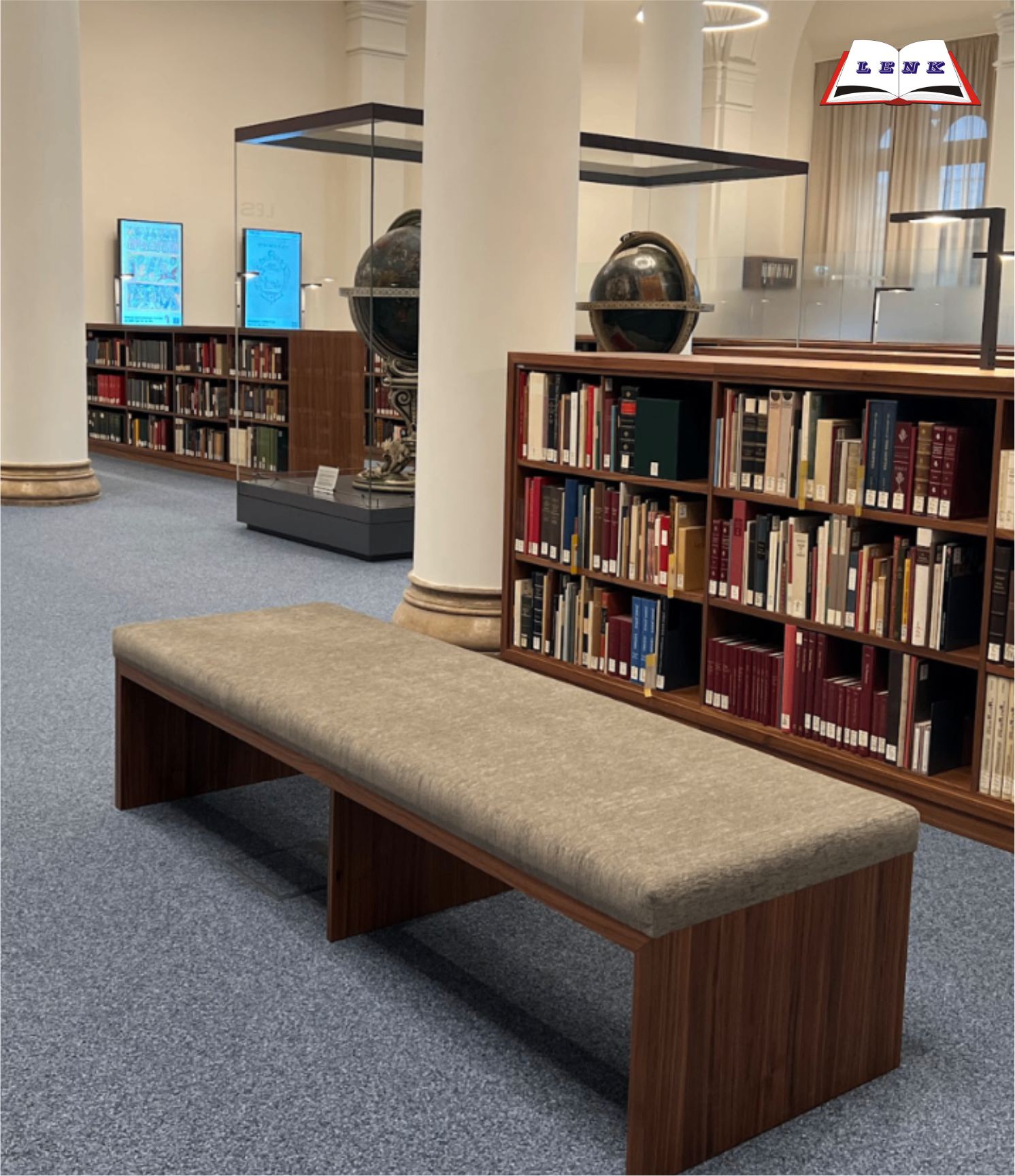 Bild Bench Bank Referenz öffentliche Wartezone Sofa LoungeB BiblioLenk BSB Muenchen